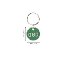 TEHAUX Metal Pendants 100 Pieces List of Hand Signals Key Markings Numbered Signs Made of Aluminium Key Ring with Rings Locker Metal
