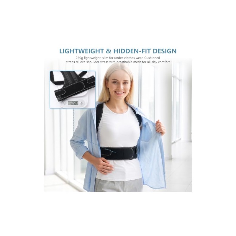Posture Corrector Men Women, Back Brace Upper Back Support Belt