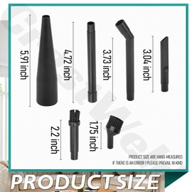 CMXZVBE38668 1-1/4" Micro-Cleaning Wet Dry Vacuum Attachment Kit for Craftsman and Most Other Wet/Dry Vacs – 6-Piece Industrial-Grade Accessory Set for Detail & Precision Cleaning