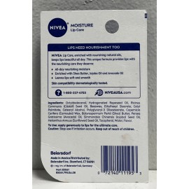 Paquete de 3 cuidados labiales hidratantes nutritivos Nivea 0,17 oz.