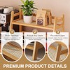Cup Rack 2-Tier Bamboo with Rattan Look, Space-Saving Cup Holder,