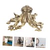 KITANDOVE Unique Sculpted Brass Octopus Ornament for Home Decor -