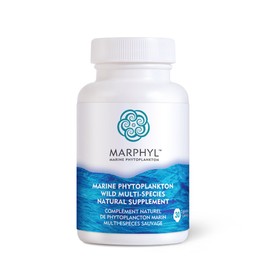 MARPHYL Marine Phytoplankton Wild Multi Species Natural Supplement - 150 mg per Capsule - Organic - 30 Vegan Capsules - from Vancouver Island, Canada
