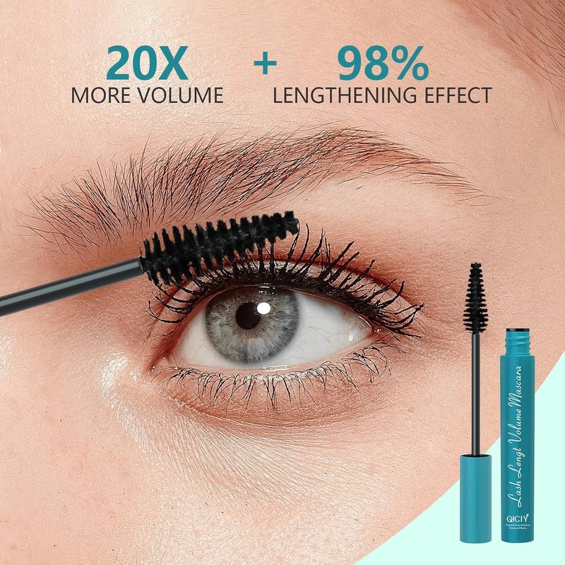 Lash Extension Mascara, Volumizing and Lengthening, Smudge-Proof, Waterproof, Long Wear,