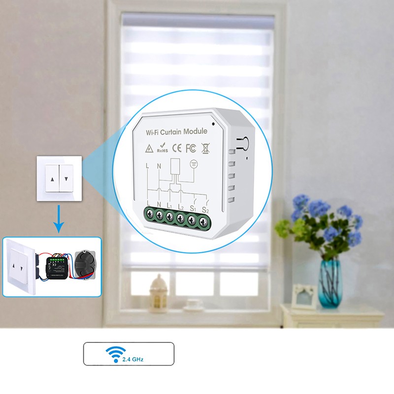 Tuya WiFi Intelligent Curtain Switch Module Home Curtain Modification Module