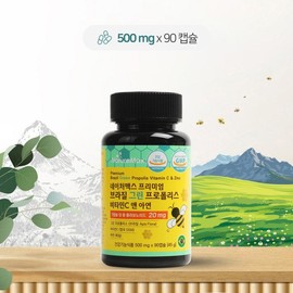 네이처맥스 브라질 그린 프로폴리스 비타민C 앤 아연 500mgX90캡슐 1박스(3개월) NatureMax Brazil Green Propolis Vitamin C and Zinc 500mg x 90 Capsules 1 Box (3 Months)