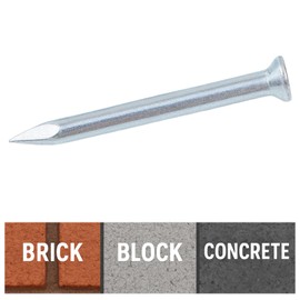 315 Supplies® Galvanised Masonry Nails – 100pcs Pack | Hardened Steel, Bright Zinc Plated | Tough Nails for Brick, Block & Concrete (70mm x 3.0mm – 100pcs)