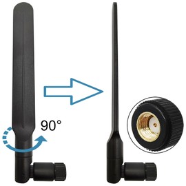 WiFi 6E Antenna Tri-Band 6GHz 5GHz 2.4GHz Omnidirectional RP-SMA Male with 6.56ft SMA Extension Cable 2 Pcs
