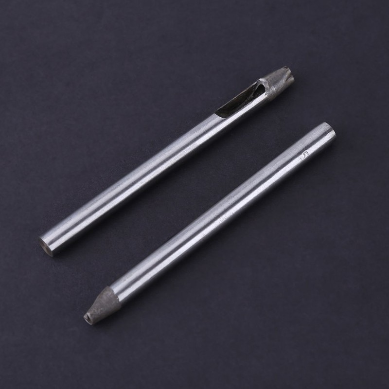 Hole Punch Tool, Asixx 20pcs /Set Leather Craft 5mm Carbon