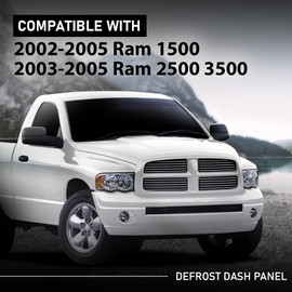 G-PLUS Upper Dashboard Panel Compatible with Dodge Ram 1500 2002-2005 & Ram 2500 3500 2003-2005 Grey Dash 5GT31XDVAA, 5GT31XDVAB, 5GT31XDVAC, 926-121