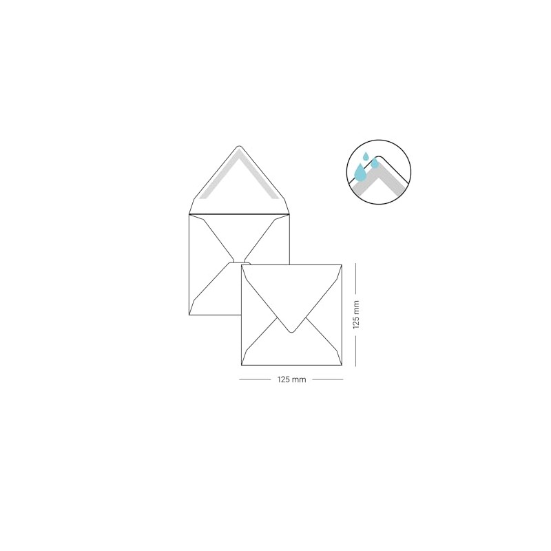 Paper24 Square Envelopes 12.5 x 12.5 cm 125 x 125
