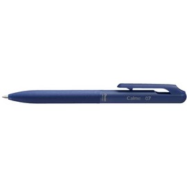 Pentel BXA107C-C Calme ballpoint pen, clearly dampened click noise, grip zone in leather look, refillable, ball 0.7 mm = line width 0.35 mm, ink colour: blue, pack of 1