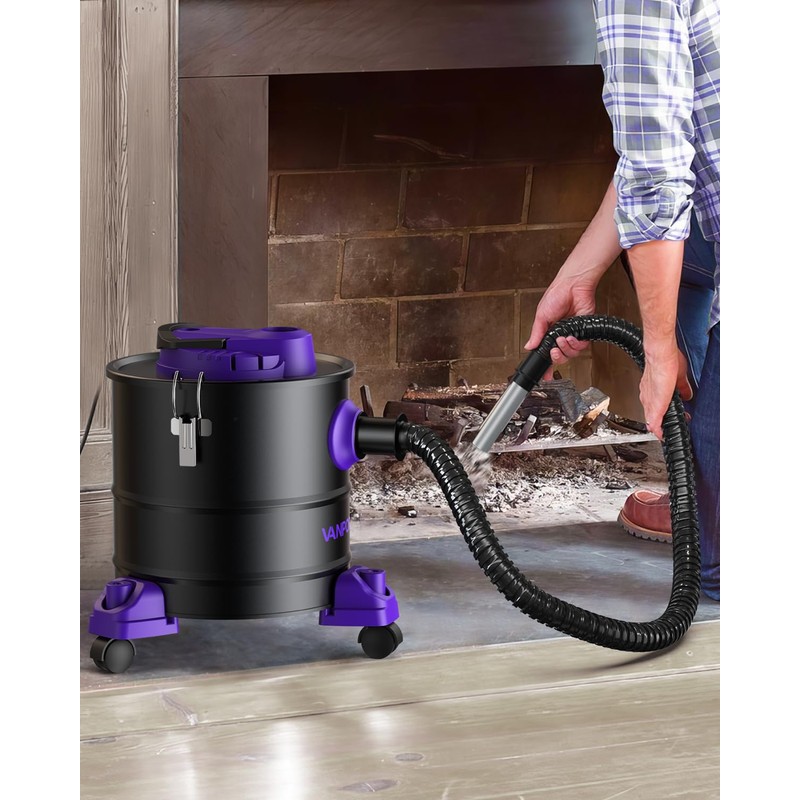 VANPORE Ash Vacuum for Pellet Stoves: 5.2 Gallon Fireplace Ash