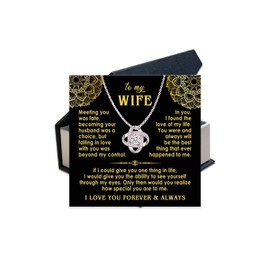 VIRAGIL Necklace Gifts for Wife from Husband, To My Wife Necklace, Gift for Wife Birthday Gift Ideas, Jewelry For My Wife, Christmas, Valentines, Wedding Anniversary Romantic Gifts for Her, Stainless