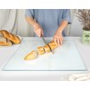 Tempered Glass Cutting Board – 16"x20" Clear Kitchen Counter Protector,