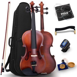 Pyle, 4 Plywood Stringed Instrument-Student Grade Violin with Accessory Kit Included (PGVILN20.3)