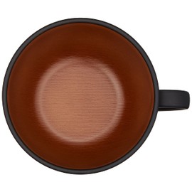Yamanaka Lacquer Natural Wood Grain Soup Cup Black & Brown M17209-6