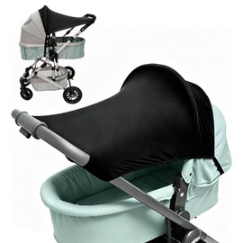 Parasole Passeggino, Regolabile con Protezione UV 50, Elastico, Traspirante, Facile da Montare