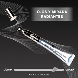 Pureza Natur Crema Contorno De Ojos Con Tecnologa Vibralift Para Ojeras Obscuras Y Bolsas  Con Cafena, cido Hialurnico Y Esferas Hidratantes 20g      