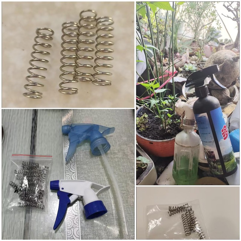 TorSor 6 Pack Plastic Spray Bottle Trigger Spring Replacement Spray