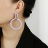 RUOFFETA Acrylic Rectangle Earrings, Fashion Acrylic Square/Oval/Hoop Statement Drop Earrings