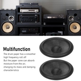 8 Inches Paper Speaker Cone, Subwoofer Cones Drum Paper Speaker Woofer Paper Cone 1.4 Inches Inner Diameter for 8 Inch Speaker