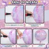 18 Inch Happy Birthday Foil Balloons, 4Pcs Pastel Pink Purple