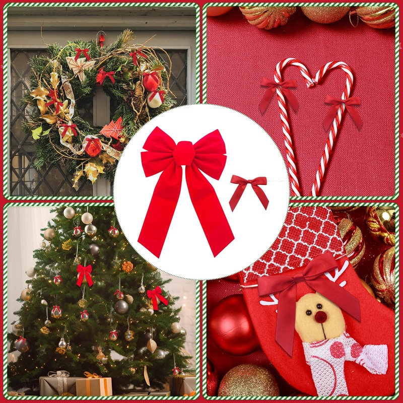 2 x large gift bow, large bow, gift, large red