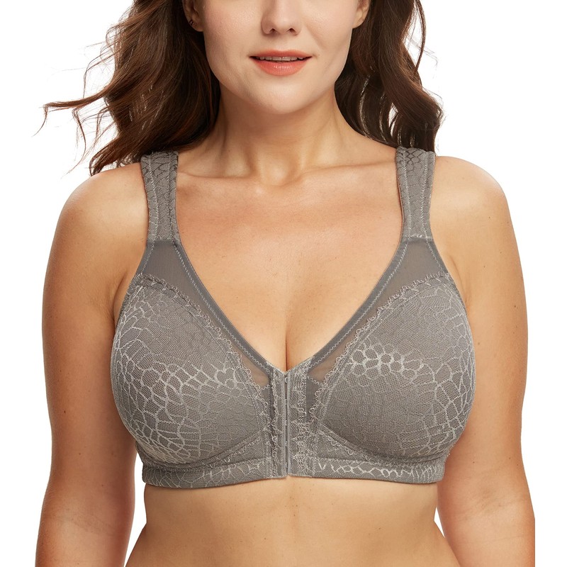 DotVol Front Closure Posture Bra Back Support Full Coverage Wirefree