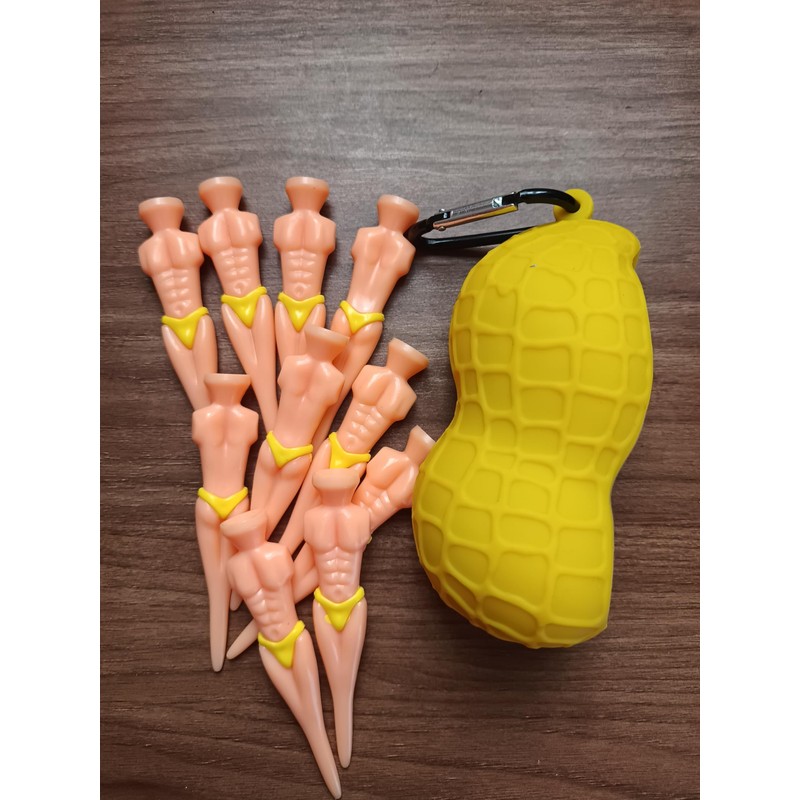 BEAGLE CAT Peanut Golf Ball Case and 10 Macho Mantees