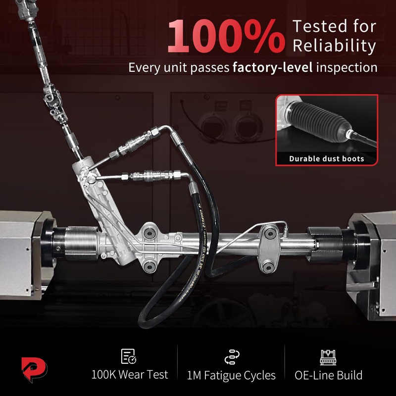 PHOBOOS Hydraulic Power Steering Rack and Pinion Assembly Compatible with