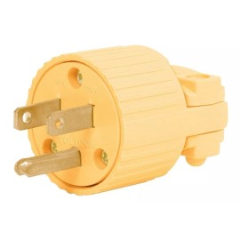 Volteck Clavija Plastica Aterrizada Voltech 46205 Color Amarillo