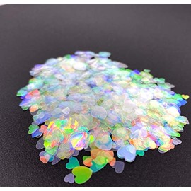 Invisible Love Heart Shape Glitter Solvent Resistant Glitter Lips for tumblers Polyester Nail Art Confetti Valentines Glitter (4oz)