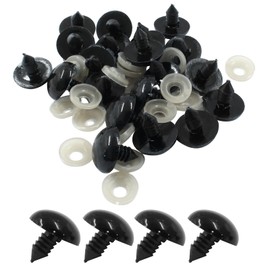 Hitefu 100 Pieces Large Safety Eye 18mm 0.7"" Black Plastic Doll Eye with Washer - Solid Craft Doll Eye for DIY Puppet Crafts Teddy Bear Amigurumi Making Supplies, YooheyzhzhA2024010505