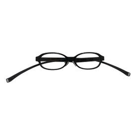 [FaceTrick az Label] マグネット首掛け老眼鏡 UV400クリア防曇加工老眼鏡レンズ/ブルーライトカット鯖江メーカー高性能レンズ老眼鏡 ブラックフレーム ARG8104-1 +1.00