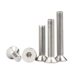 CONPHERON Flat Head Hex Socket Cap Screws Countersunk Allen Screw Bolts 304 Stainless Steel Machine Screws M4x20mm,50 pcs