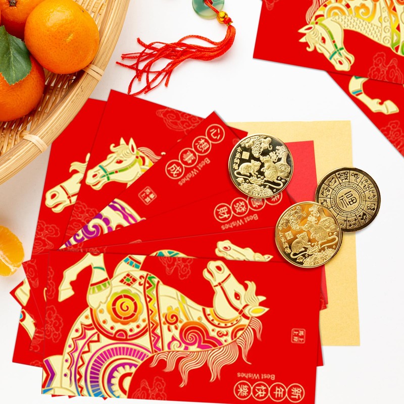 36 Pcs Chinese New Year Red Envelopes, Red Packets Lunar