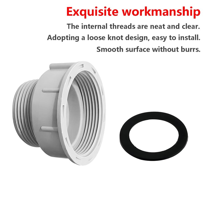 Qrity Kitchen Sink Drain Pipe Joint Thread Hose Connector 60