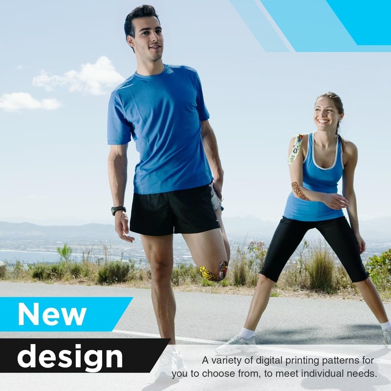 OK TAPE Nylon Digtal Printed Kinesiology Tape, Elastic Sports Athletic