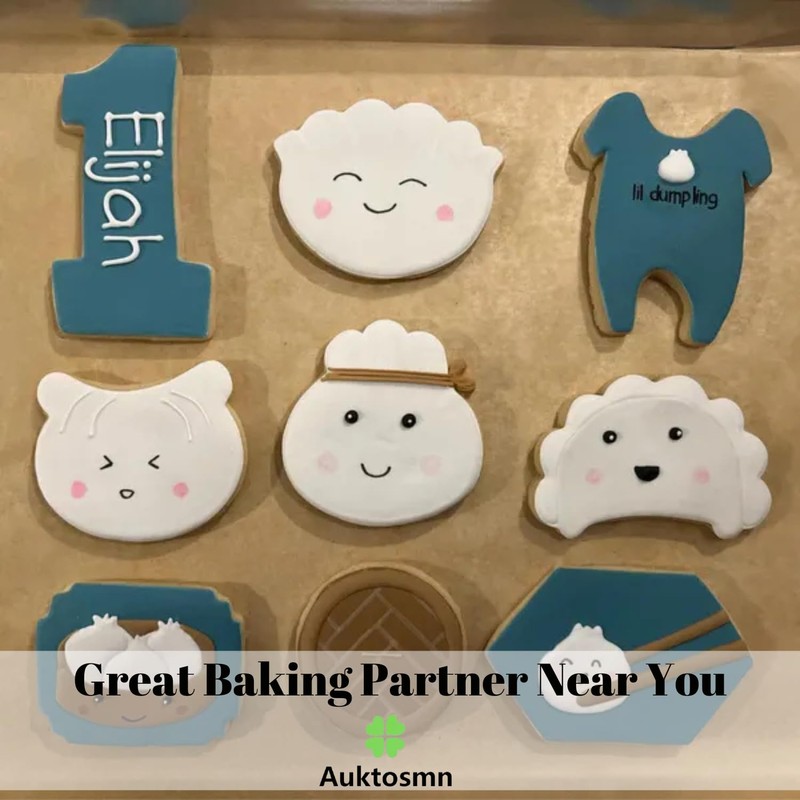 Auktosmn Dim Sum and Dumpling Cookie Cutter Set-2 Piece -