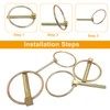 Kyuionty 12 Pcs 4 Sizes Lynch Pin Assortment Kit, 3/8"
