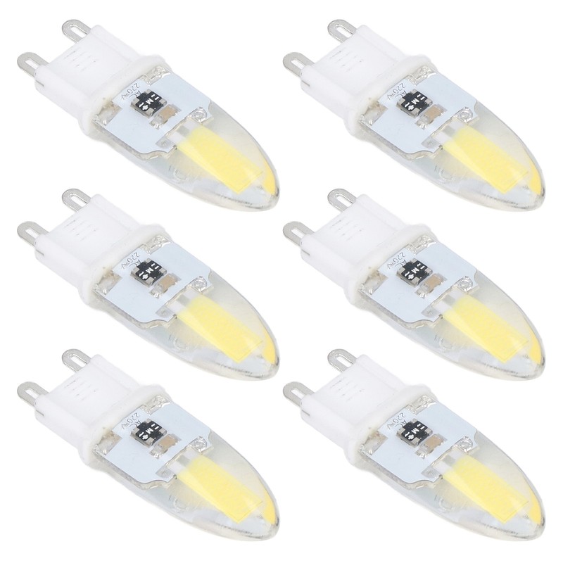6PCS G9 LED COB Light Bulb 500LM Ceiling Lamp Bulb