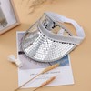Glitter Mirror Sun Hat Silver For Summer Beach