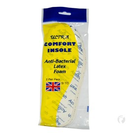 Ulta Comfort Full Length Insoles |2 Pairs| Anti-bacterial Latex Foam Cushioning by Ultra Comfort