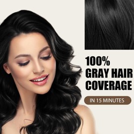 Farndu Black Hair Dye Shampoo for Gray Coverage, Semi Permanent Hair Color Shampoo, 3 In 1 Herbal Instant Color for Women and Men