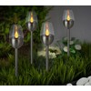 Dehner Flame Solar Light Set of 4 Diameter 6.1 cm