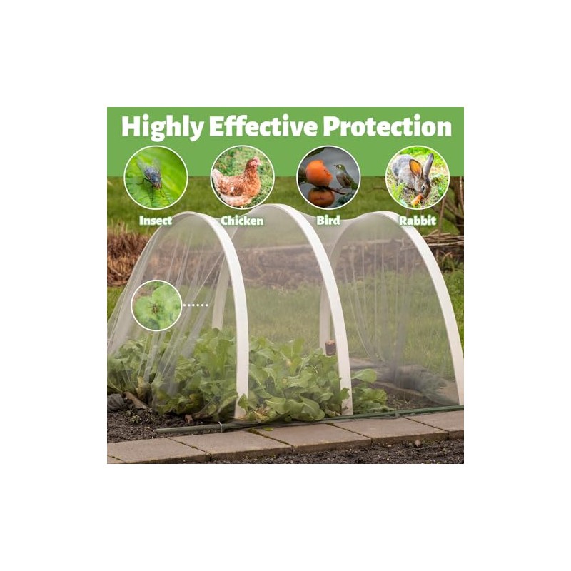 Heavy Duty 60 Mesh Garden Netting - Insect & Bird