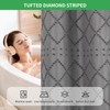 eachope Charcoal Grey No Hook Shower Curtain and Fabric Liner