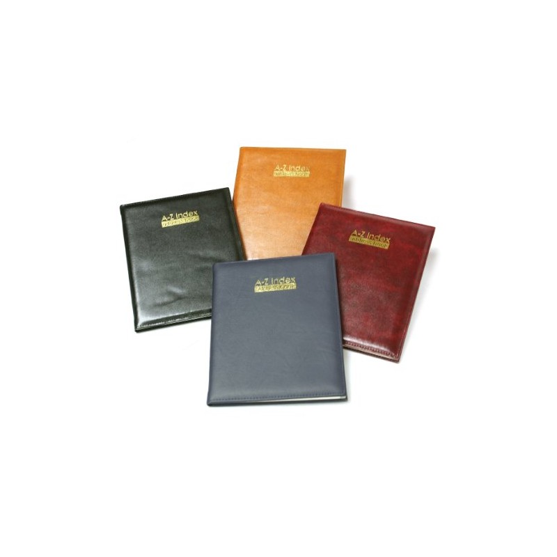 Tallon Large XL Padded Address Book - Black/Brown/Tan/Blue