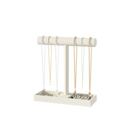 Ausalivan Bracelet and Necklace Holder,Velvet Jewelry Necklace Display Organizer Stand,bracelet Holder for Selling,Bracelet and Necklace Storage Tree (Style 1（Beige）)